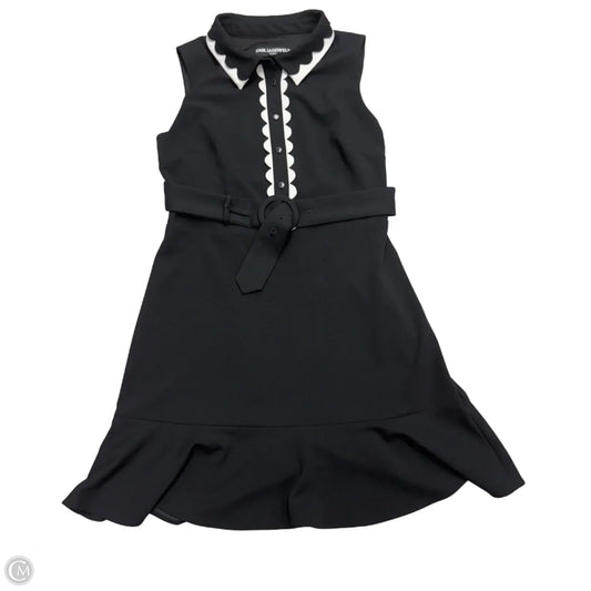 Dress Designer By Karl Lagerfeld In Black & White, Size: L