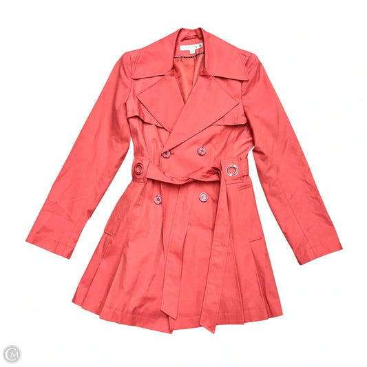 Coat Trench Coat By Via Spiga In Coral, Size: M