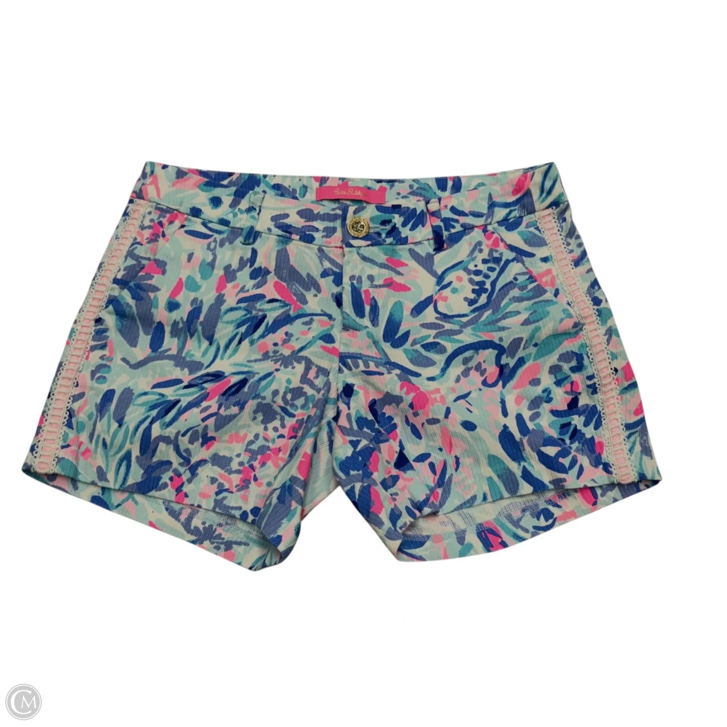 Shorts Designer By Lilly Pulitzer In Blue & Pink, Size: 0
