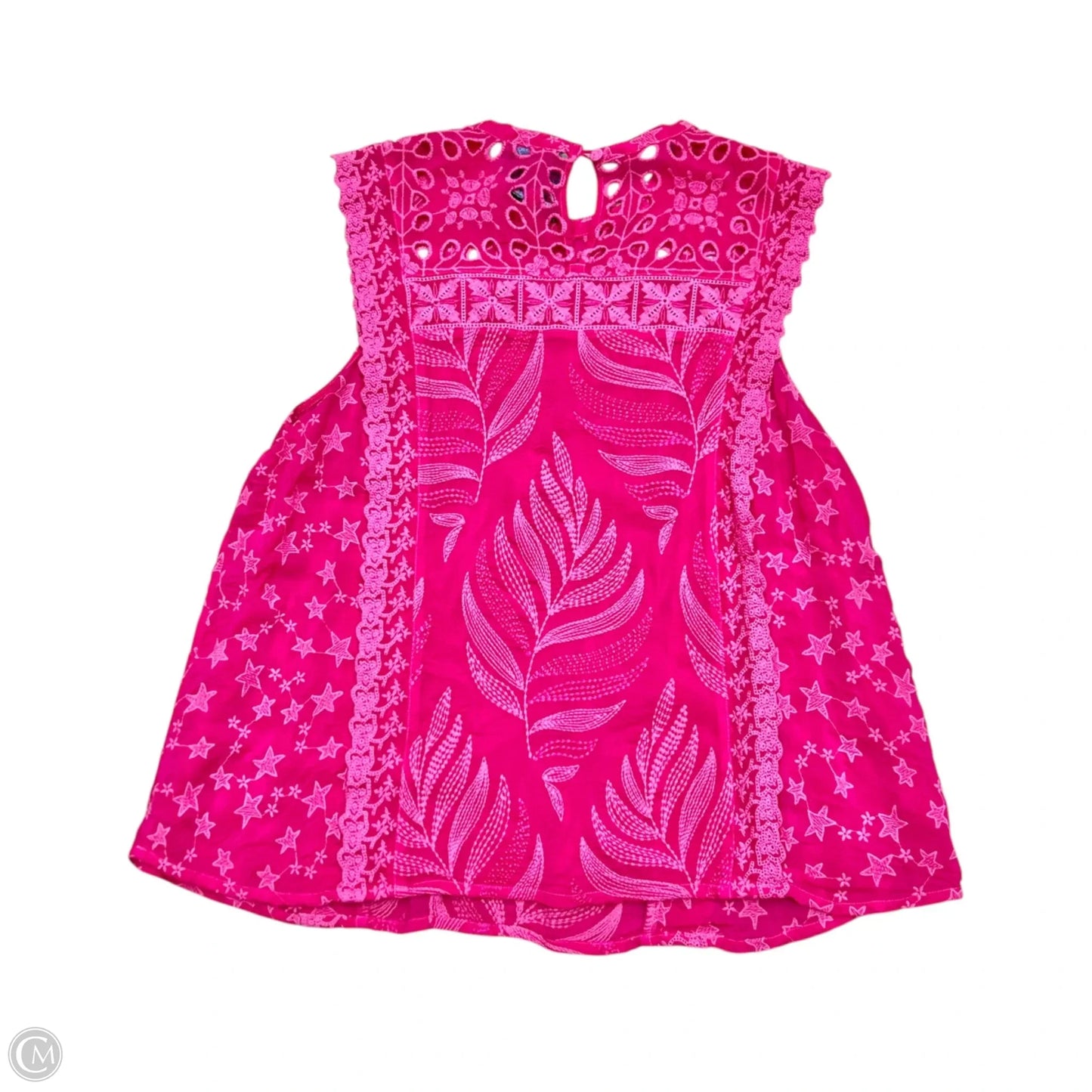 Top Sleeveless By Johnny Was In Pink, Size: L