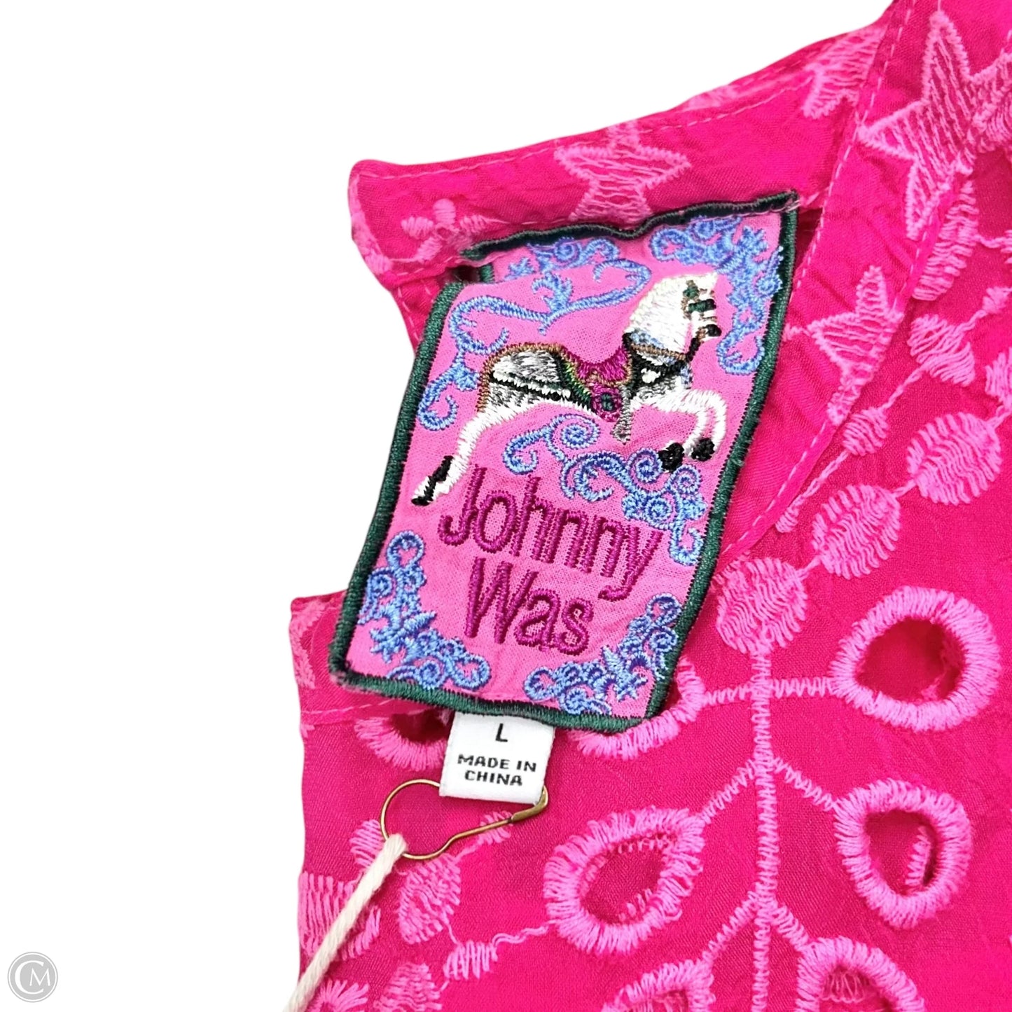 Top Sleeveless By Johnny Was In Pink, Size: L