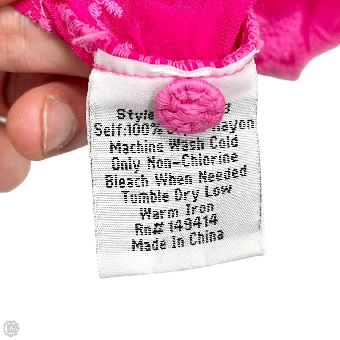 Top Sleeveless By Johnny Was In Pink, Size: L