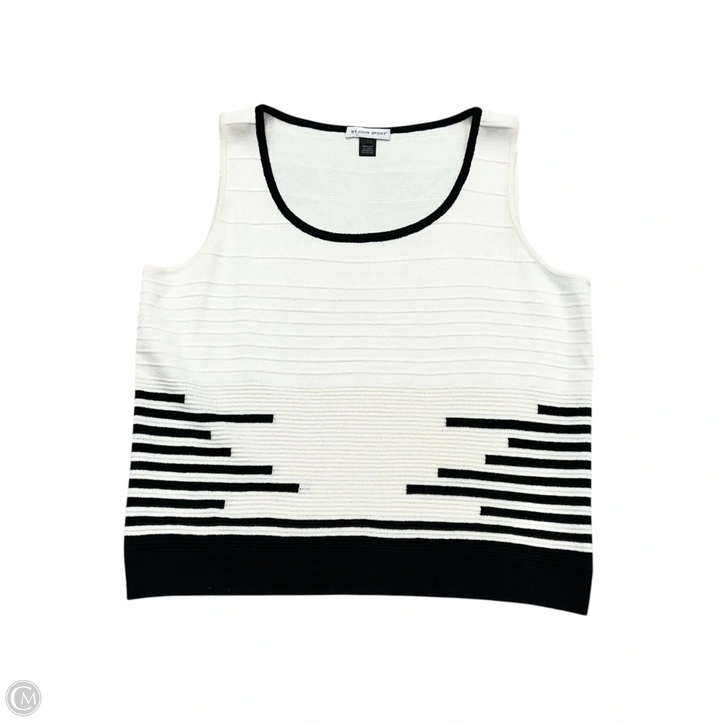 Top Sleeveless By St. John In White, Size: L