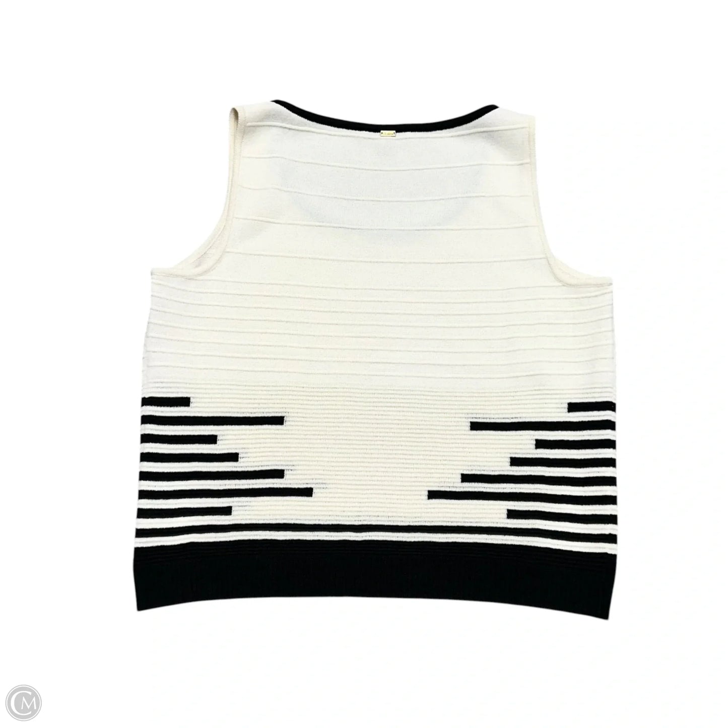 Top Sleeveless By St. John In White, Size: L