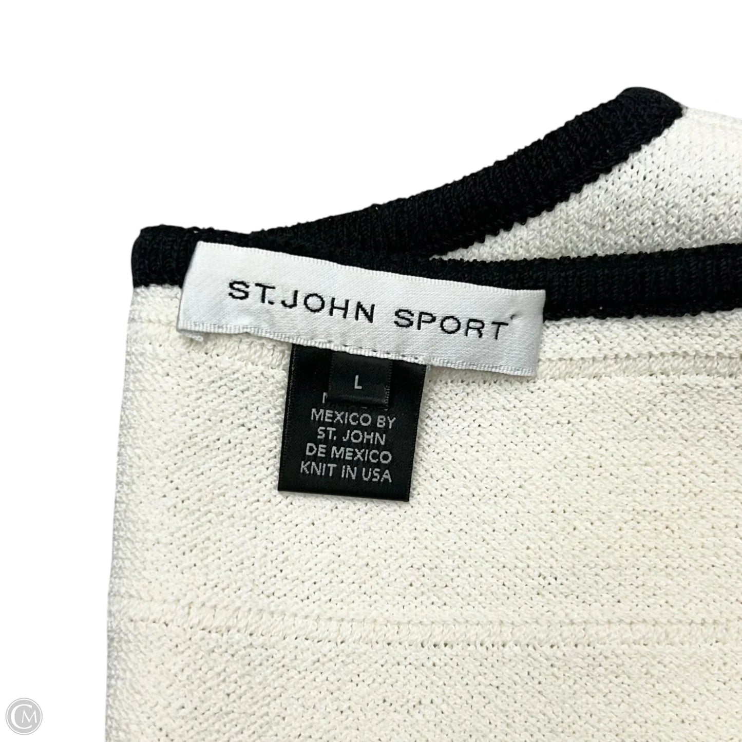 Top Sleeveless By St. John In White, Size: L