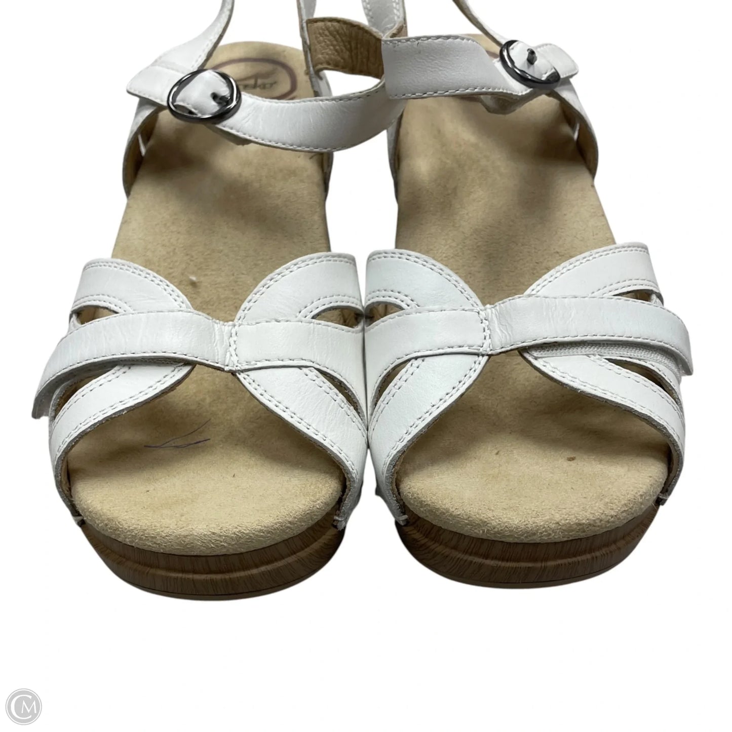 Sandals Heels Block By Dansko In White, Size: 6.5