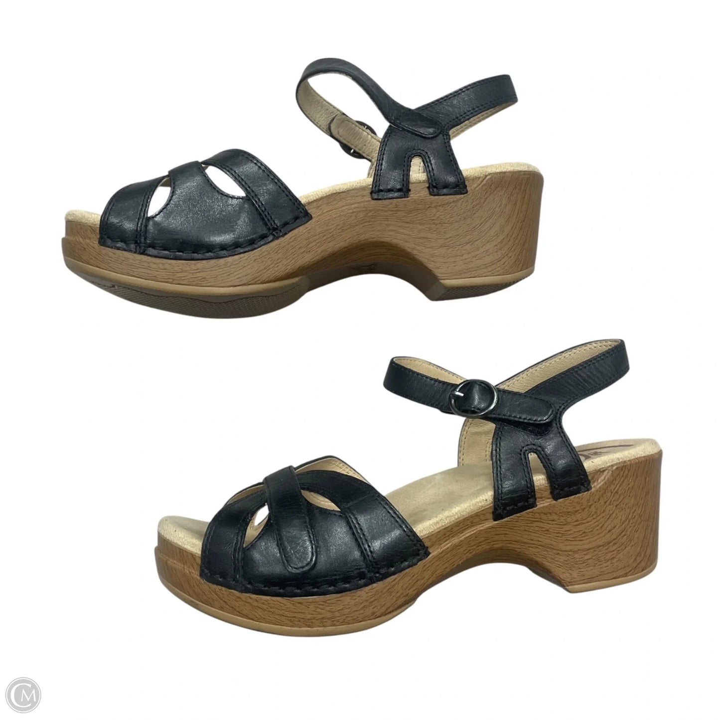 Sandals Heels Block By Dansko In Black, Size: 7.5