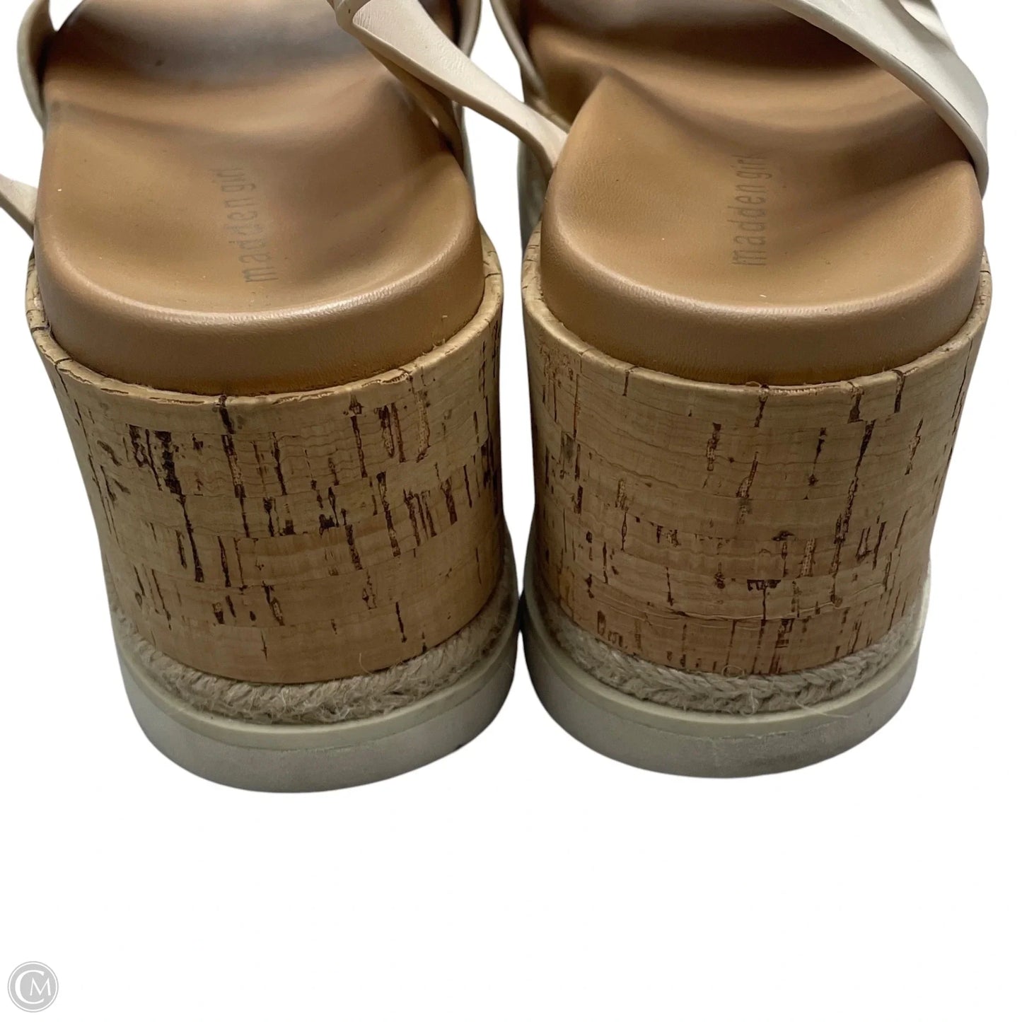 Sandals Heels Platform By Madden Girl In Ivory, Size: 8