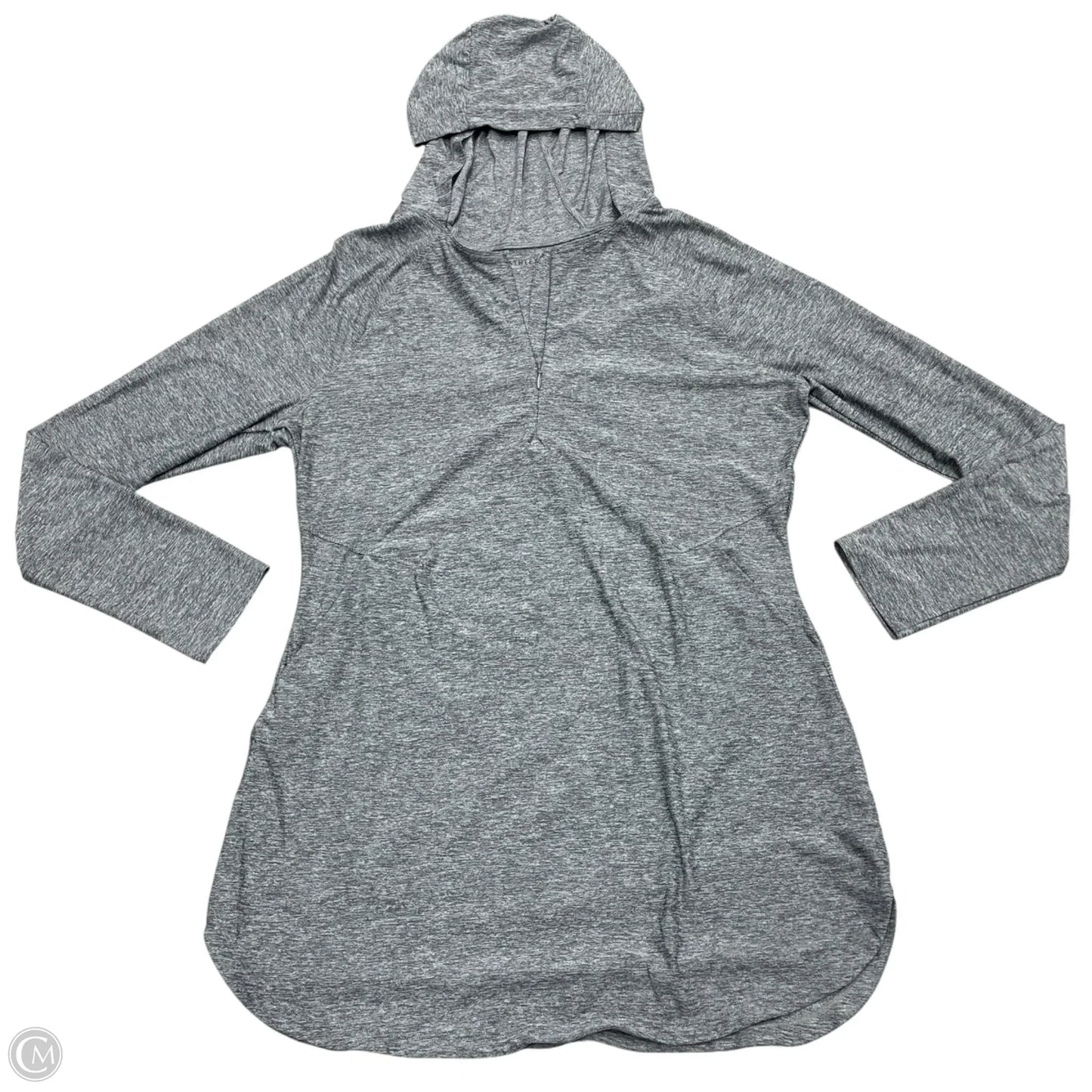 Athletic Top Long Sleeve Hoodie By Athleta In Grey, Size: L