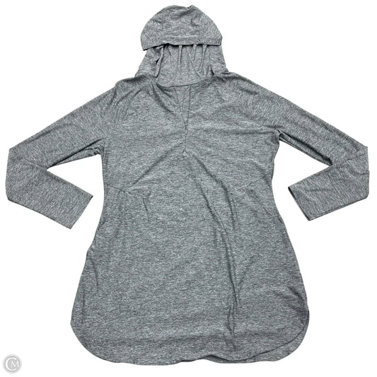 Athletic Top Long Sleeve Hoodie By Athleta In Grey, Size: L