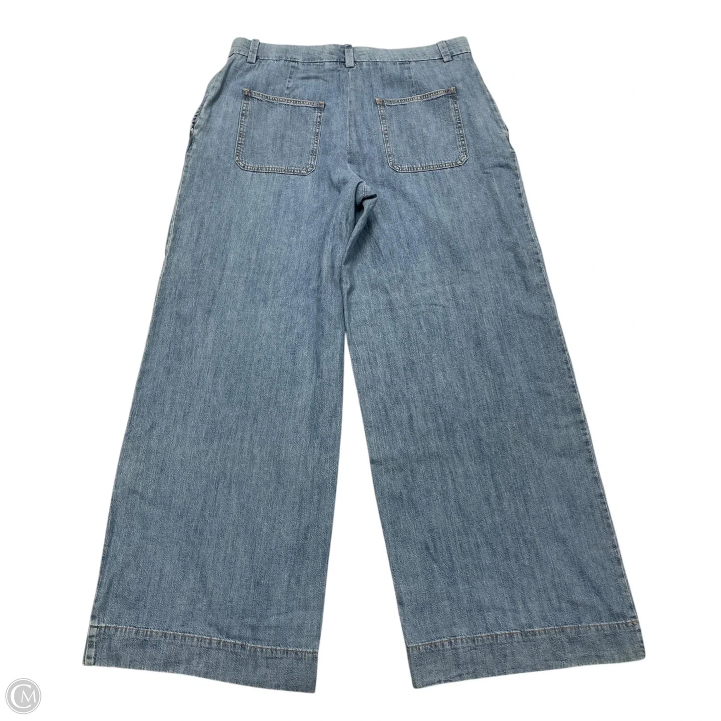 Jeans Wide Leg By Zara In Blue Denim, Size: 10