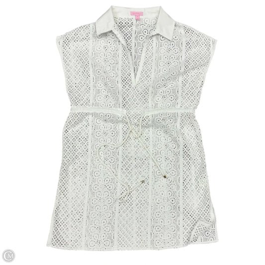 Swimwear Cover-up Designer By Lilly Pulitzer In White, Size: M