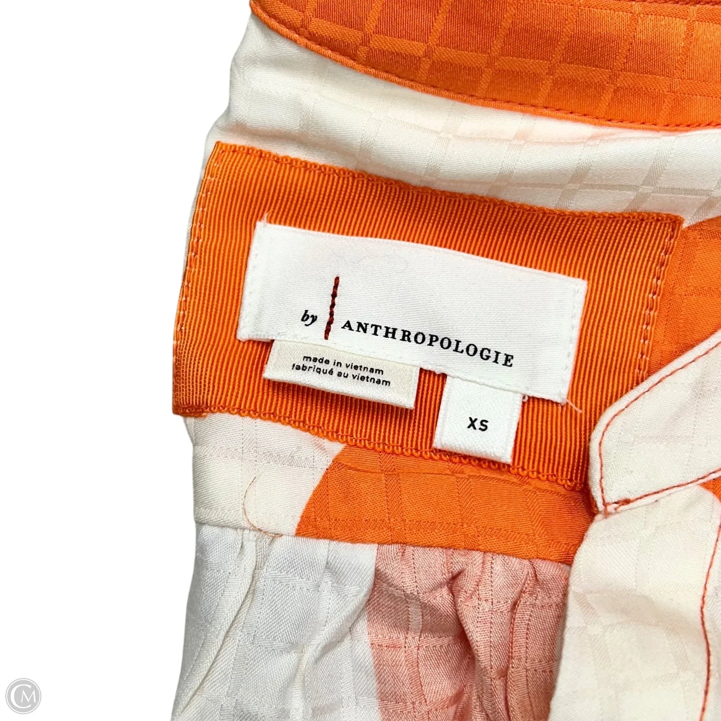 Dress Casual Maxi By Anthropologie In Orange & White, Size: Xs