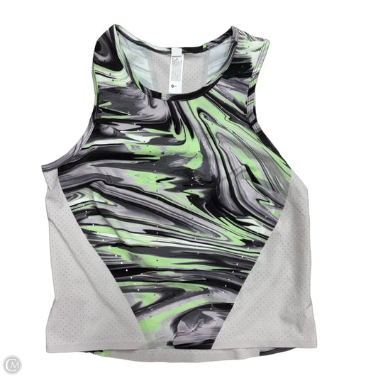 Athletic Tank Top By Lululemon In Green & Grey, Size: Xs