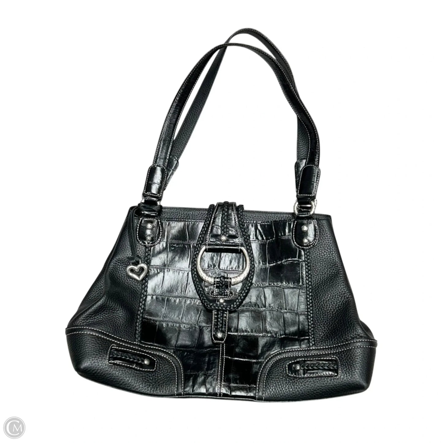 Handbag Leather By Brighton, Size: Large