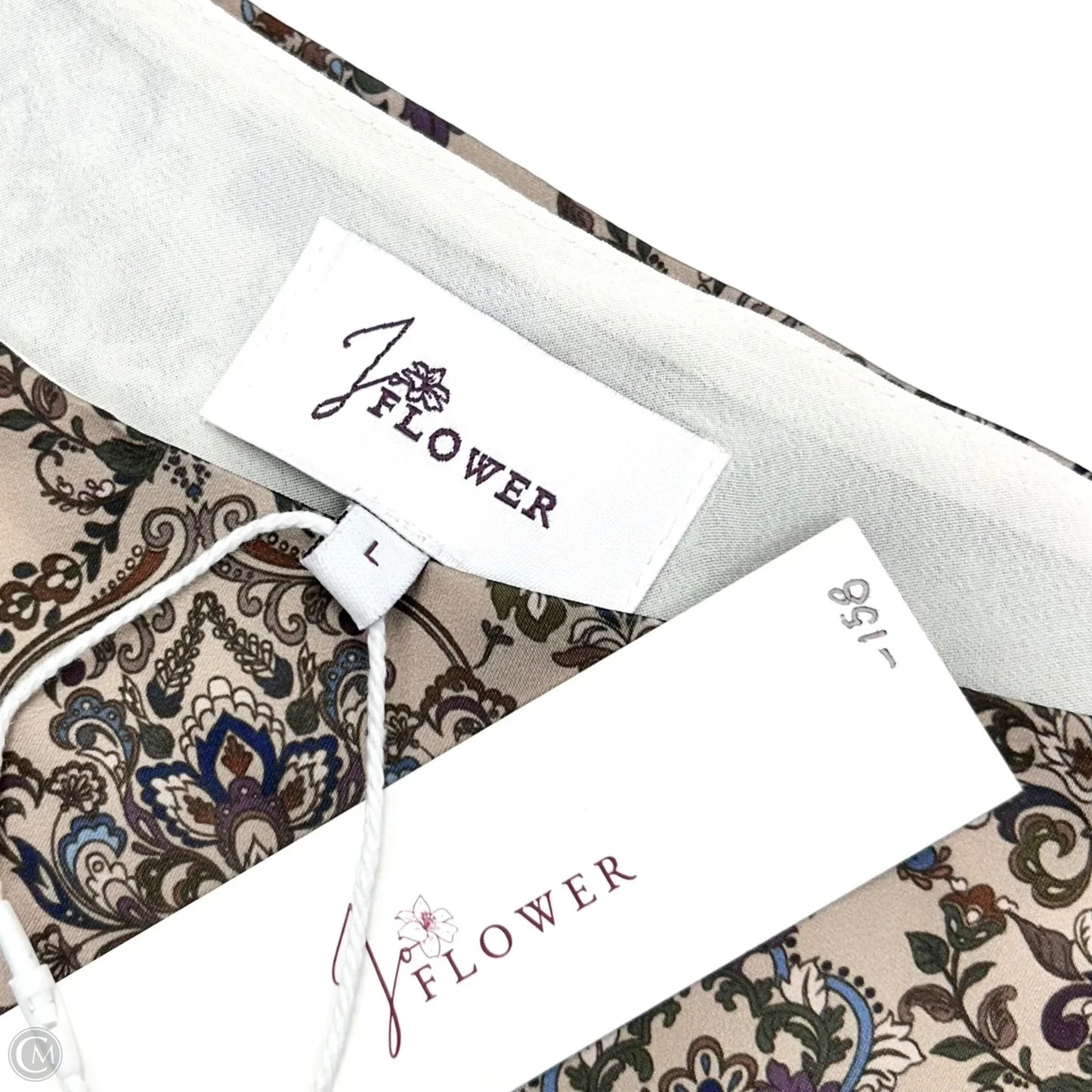 Dress Casual Short By J Flower In Purple & Tan, Size: L