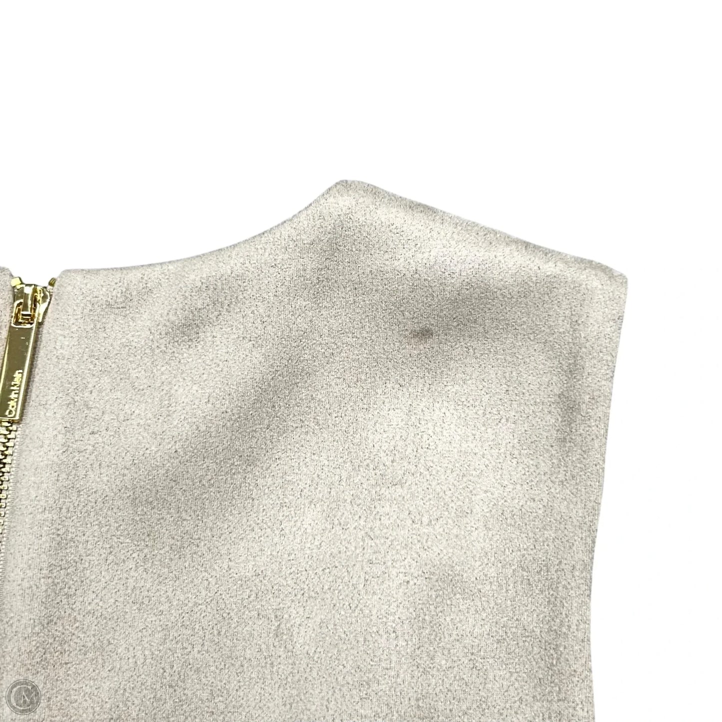 Dress Work By Calvin Klein In Beige, Size: Xs