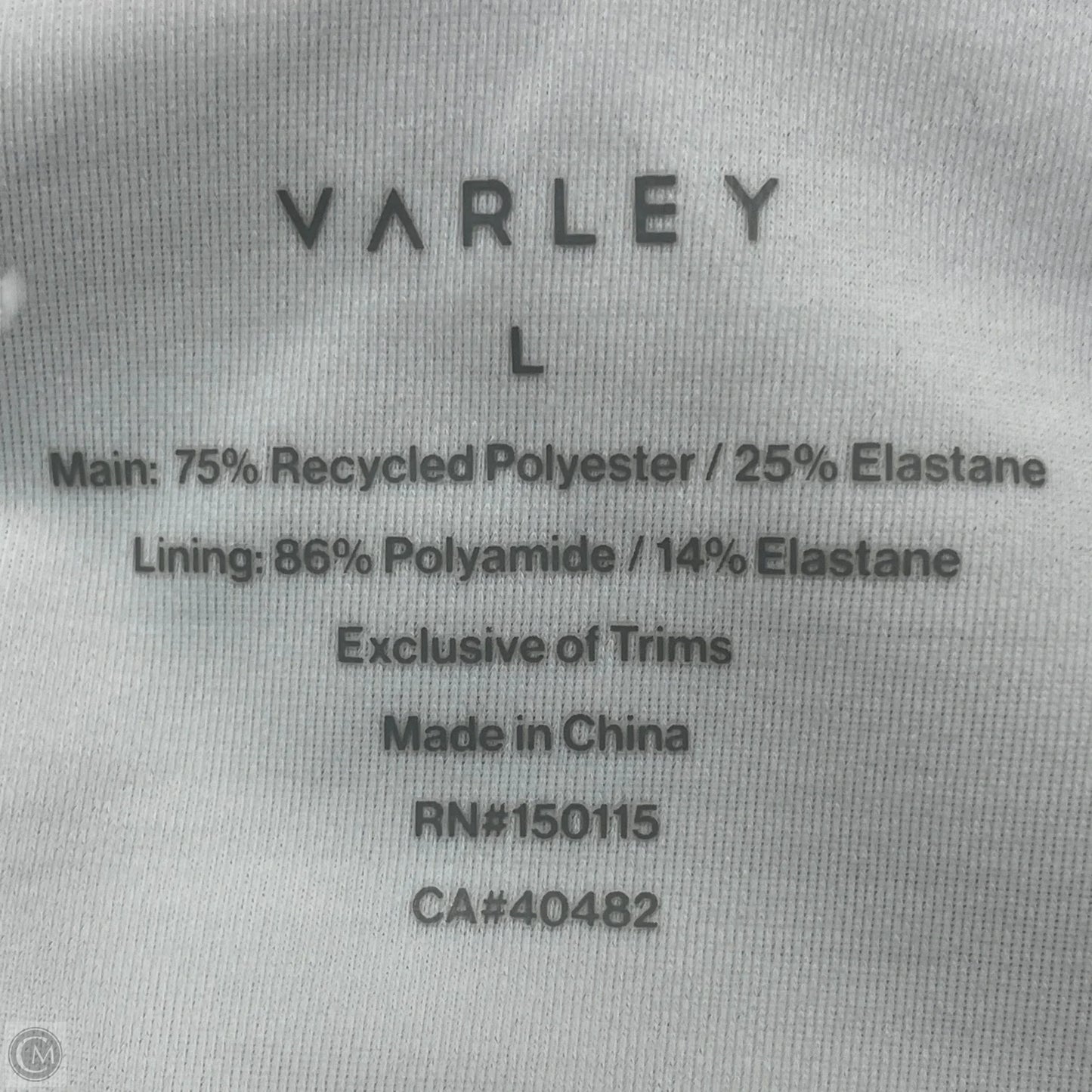Athletic Bra By Varley In Beige, Size: L