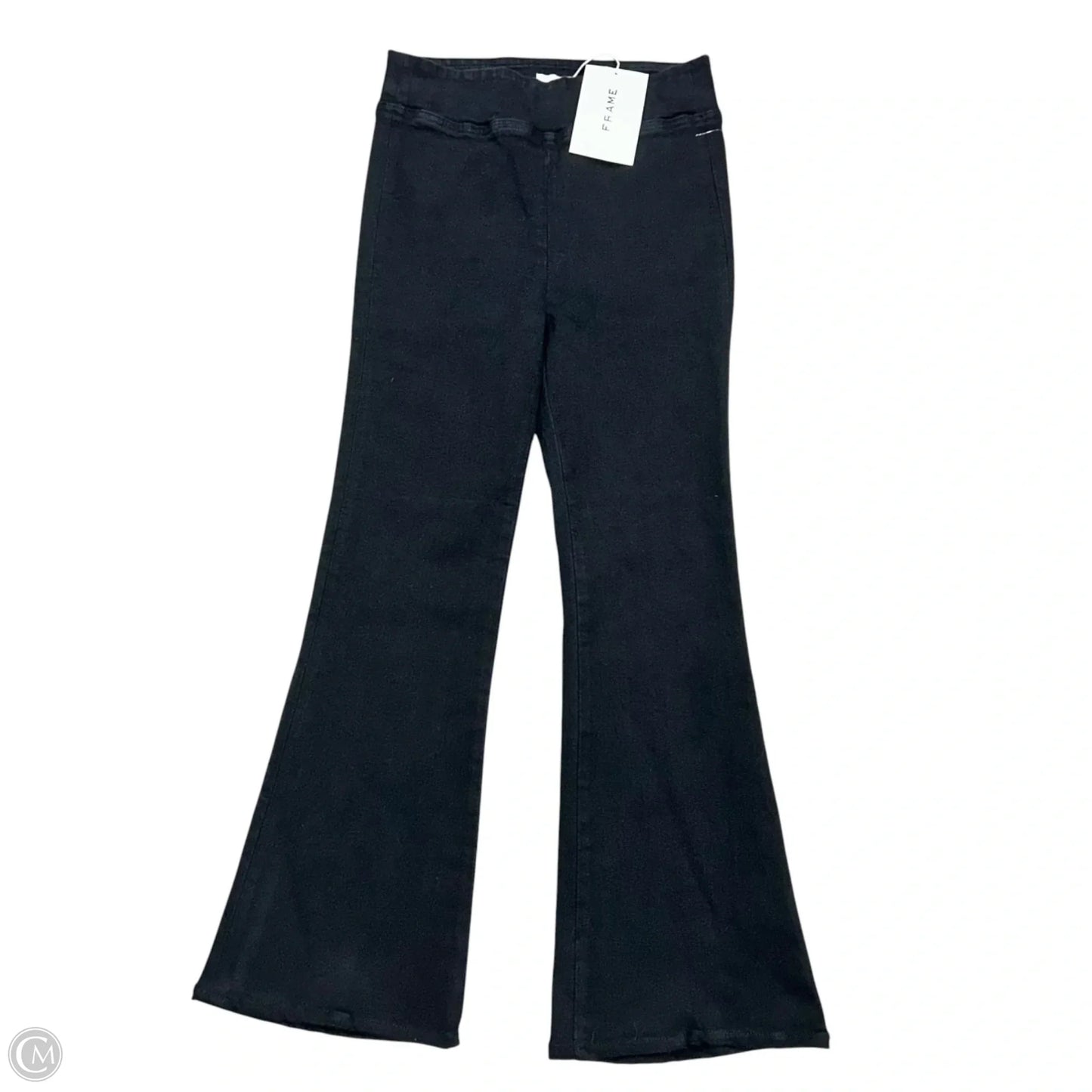 Jeans Boot Cut By Frame In Black Denim, Size: S