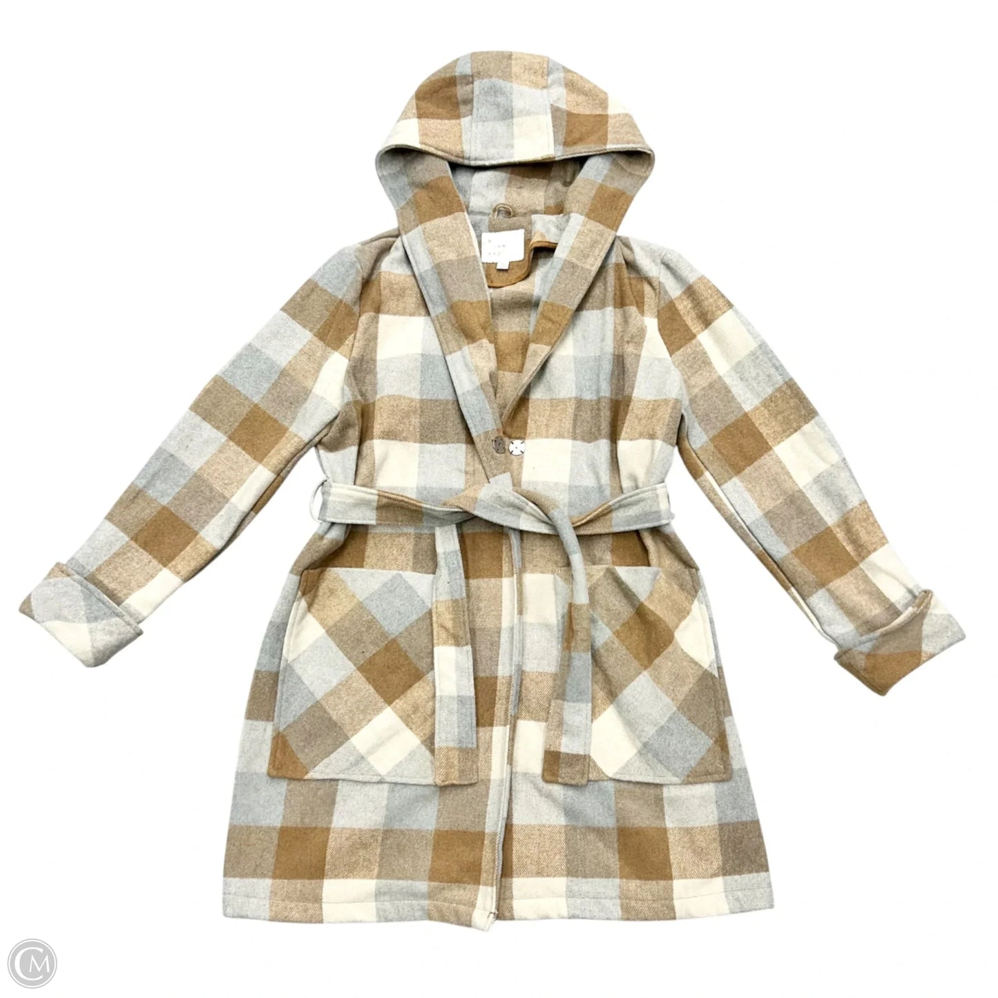 Coat Wool By A New Day In Grey & Tan, Size: Xl