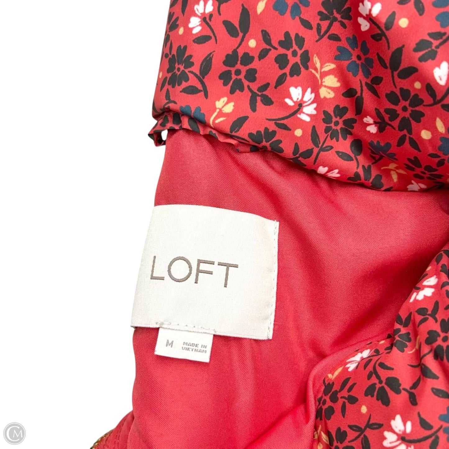Vest Puffer & Quilted By Loft In Floral Print, Size: M