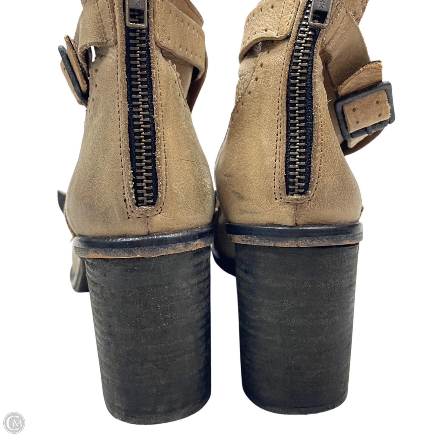 Boots Ankle Heels By Free People In Tan, Size: 8.5
