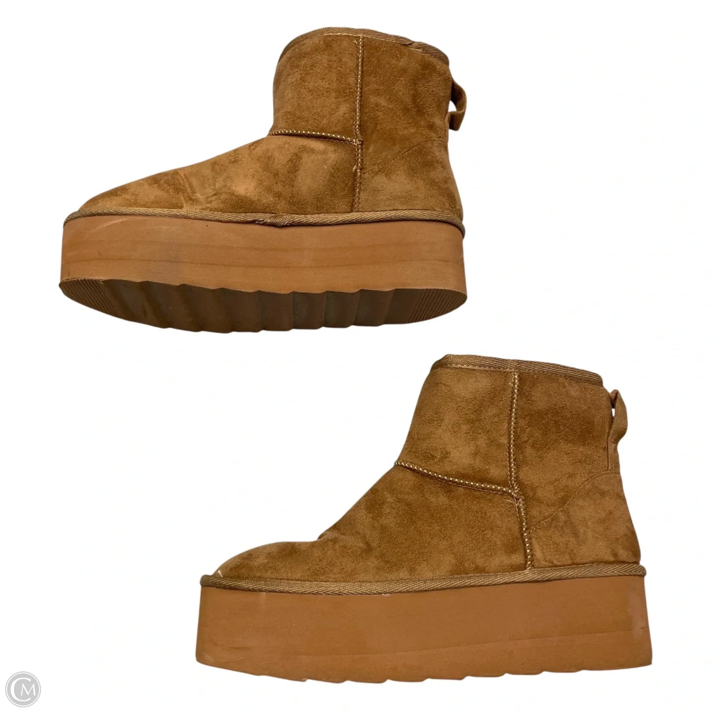Boots Ankle Flats By Shoedazzle In Brown, Size: 8