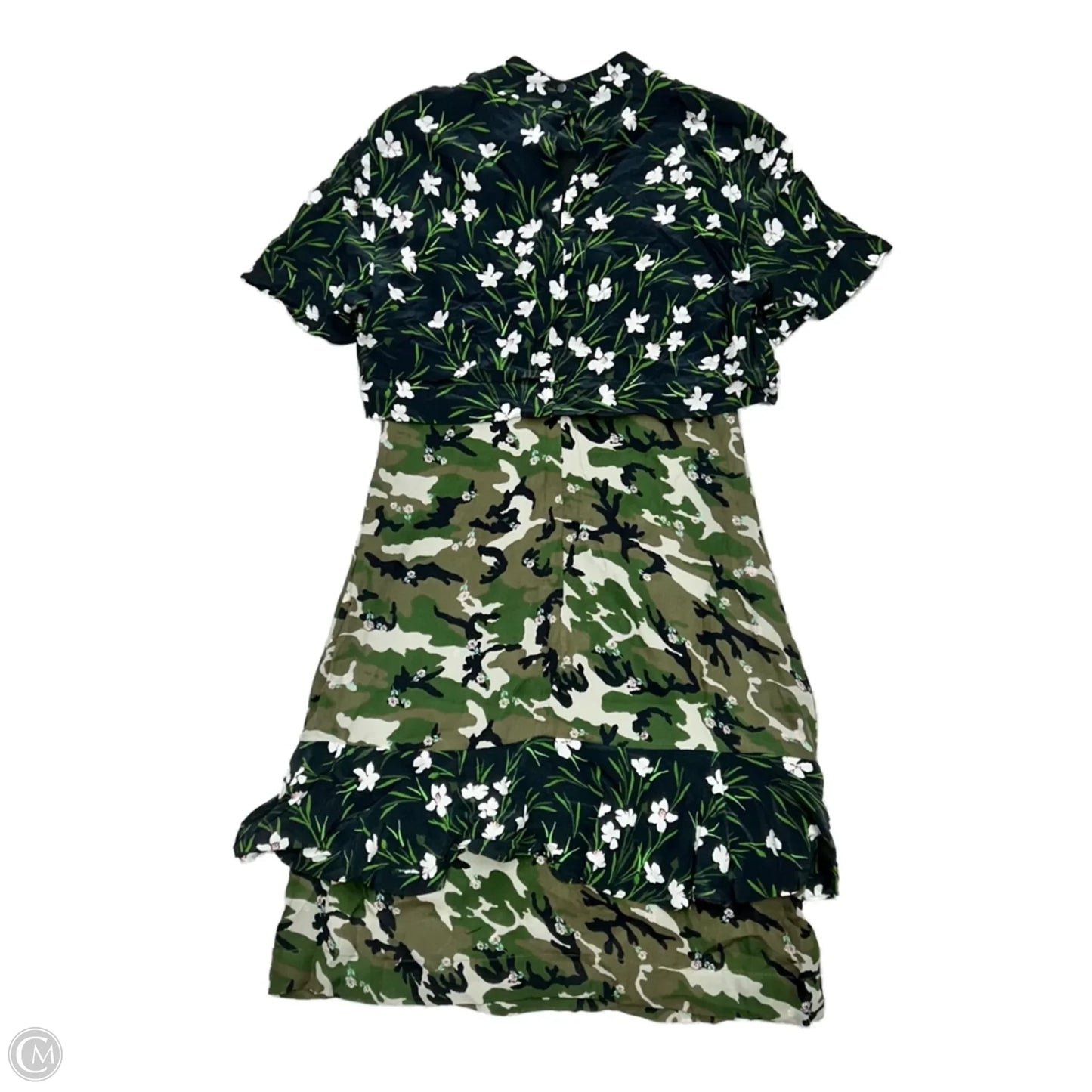 Dress Casual Short By Nicole Miller In Blue & Green, Size: Xs