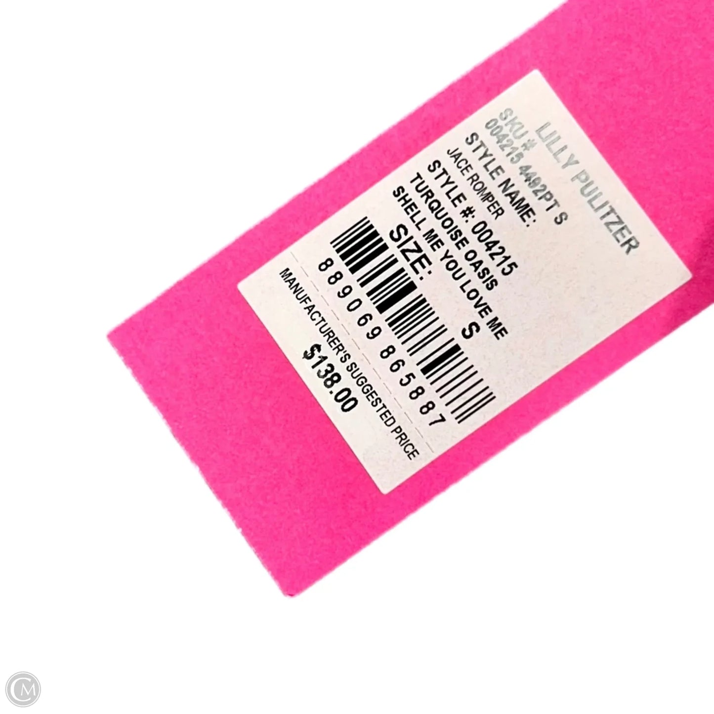 Romper Designer By Lilly Pulitzer In Blue & White, Size: S