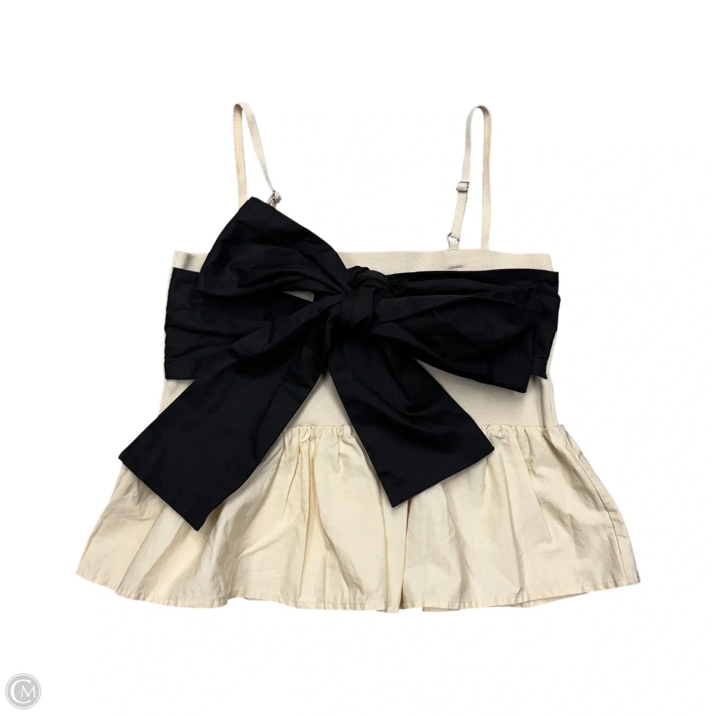 Top Sleeveless By Mable In Black & Cream, Size: M