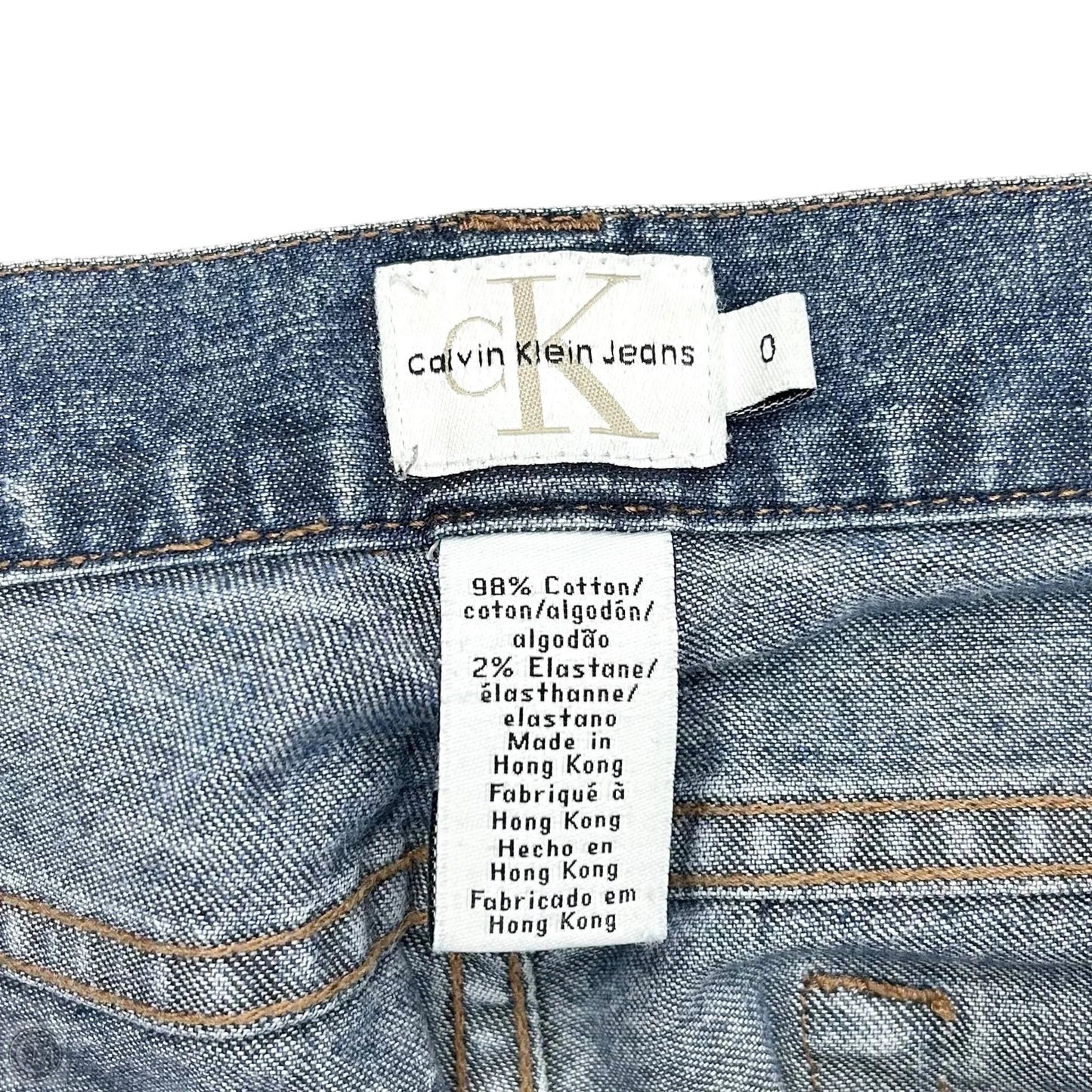 Jeans Flared By Calvin Klein In Blue Denim, Size: 0