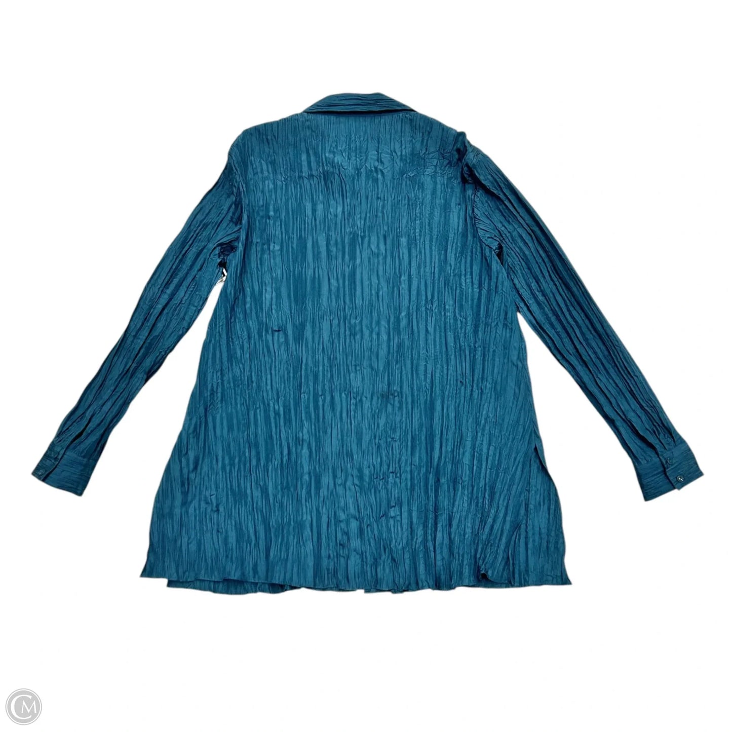 Blouse Long Sleeve By Eileen Fisher In Blue, Size: S