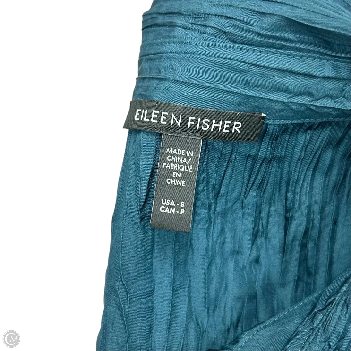 Blouse Long Sleeve By Eileen Fisher In Blue, Size: S