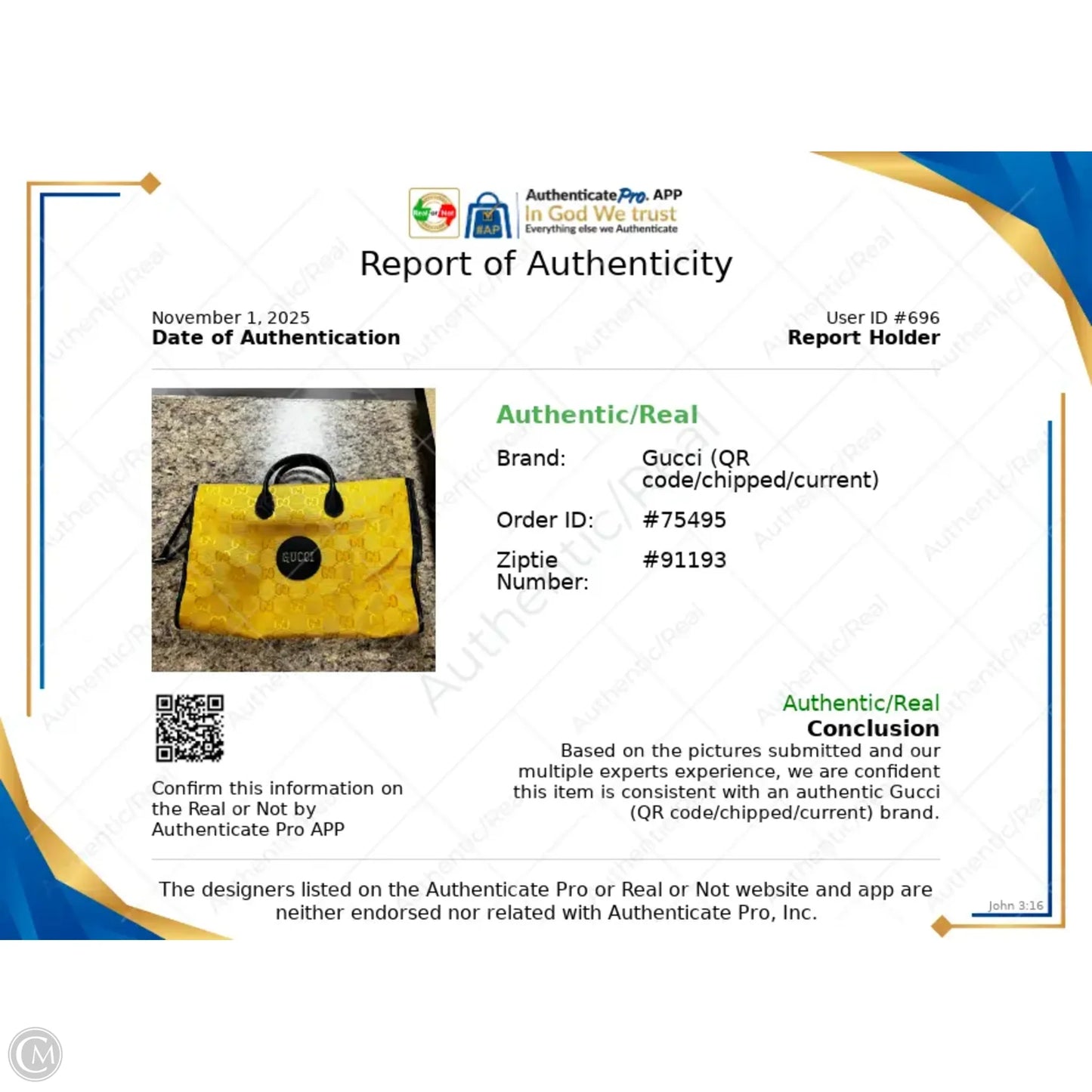 Tote Luxury Designer By Gucci, Size: Large