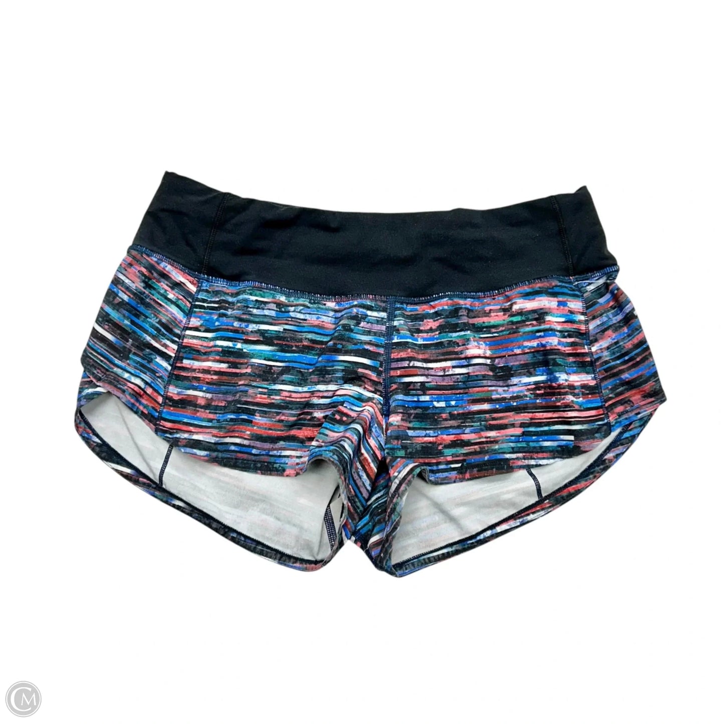 Athletic Shorts By Lululemon In Black & Red, Size: S