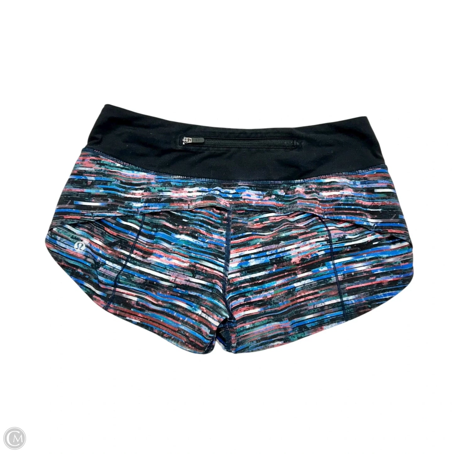 Athletic Shorts By Lululemon In Black & Red, Size: S