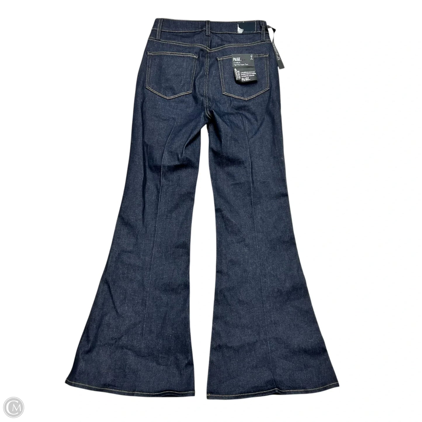 Jeans Boot Cut By Paige In Blue Denim, Size: 4