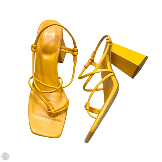 Sandals Heels Block By Marc Fisher In Orange, Size: 8.5