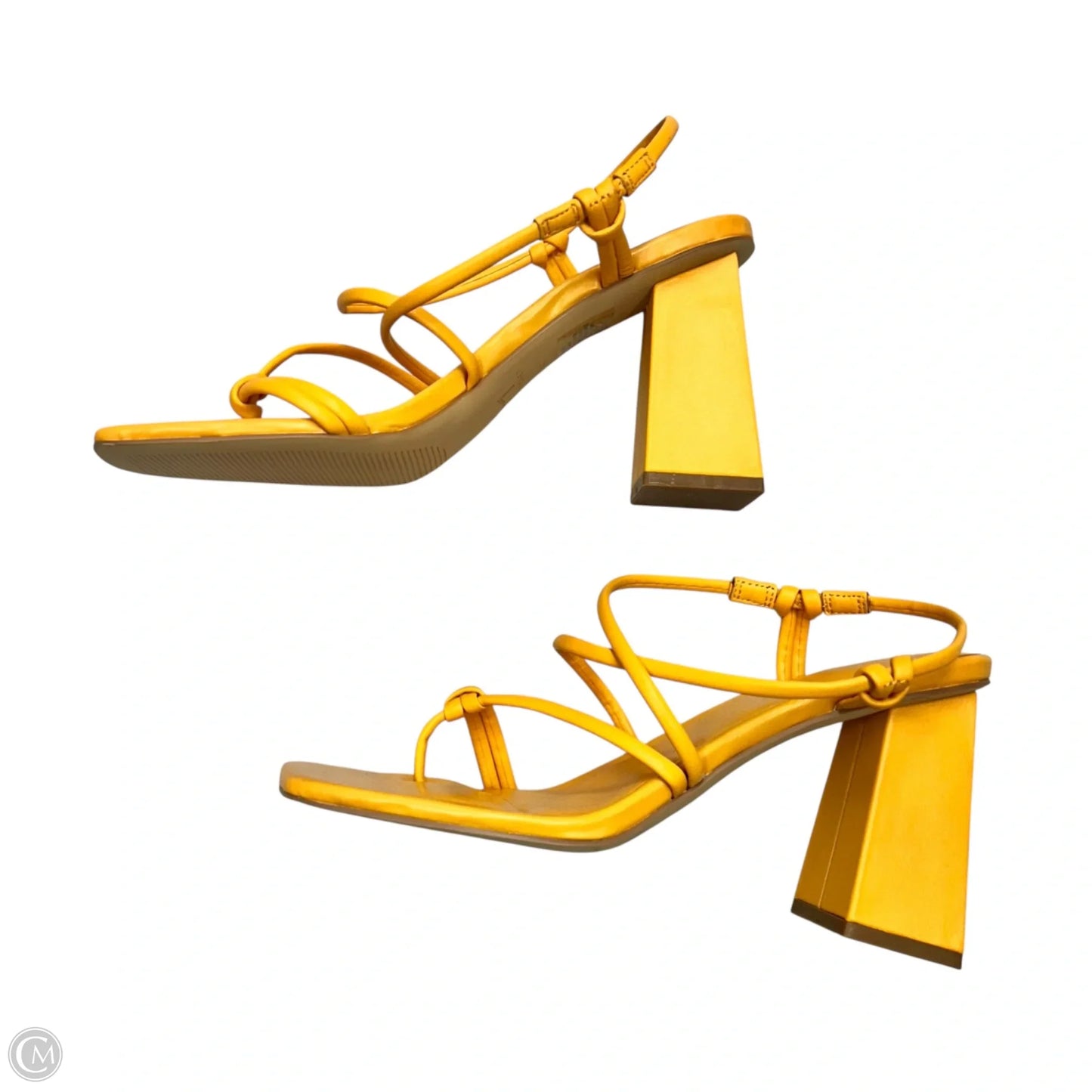 Sandals Heels Block By Marc Fisher In Orange, Size: 8.5