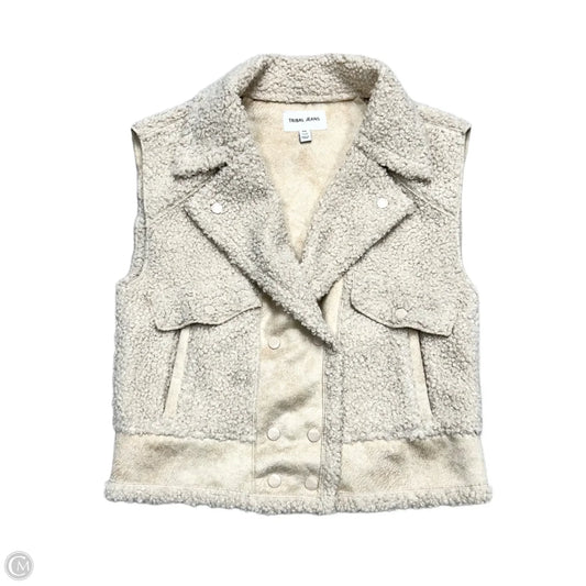 Vest Faux Fur & Sherpa By Tribal In Cream, Size: S