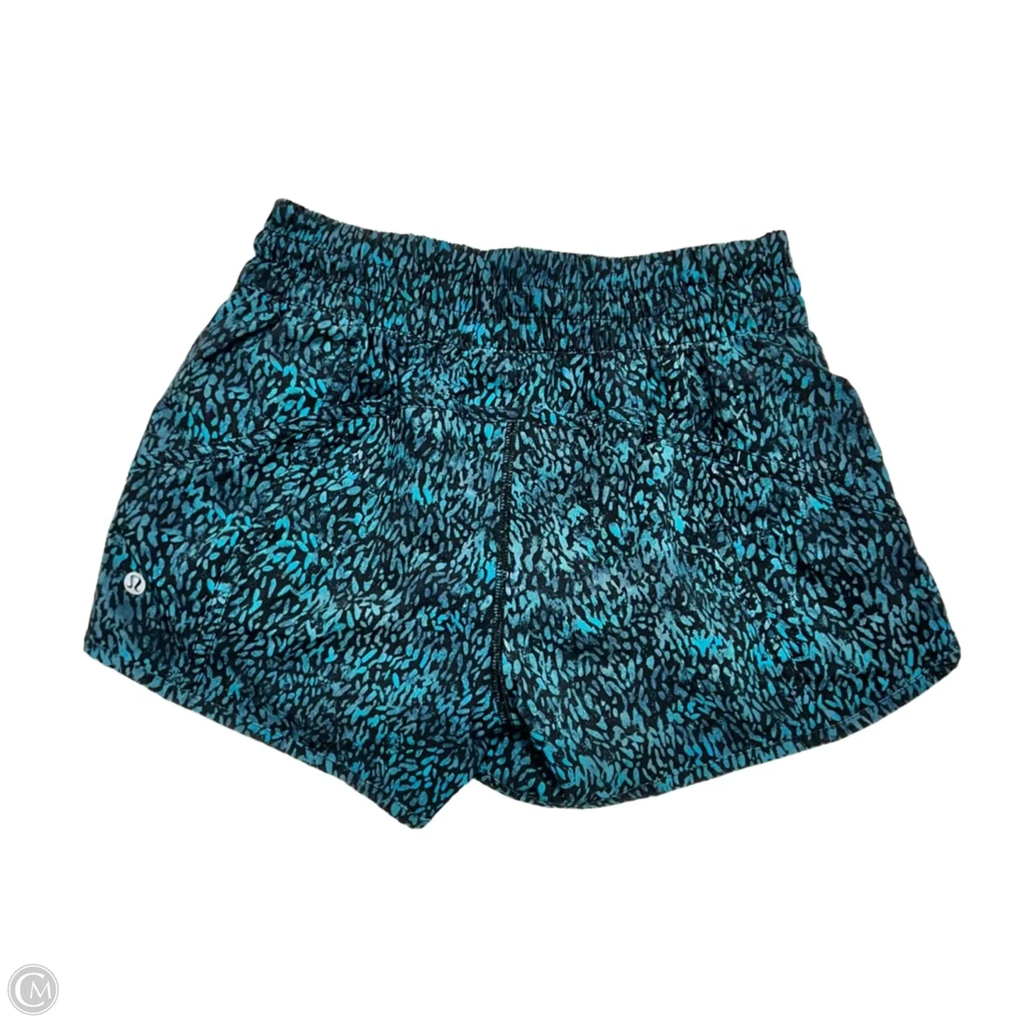 Athletic Shorts By Lululemon In Black & Blue, Size: M