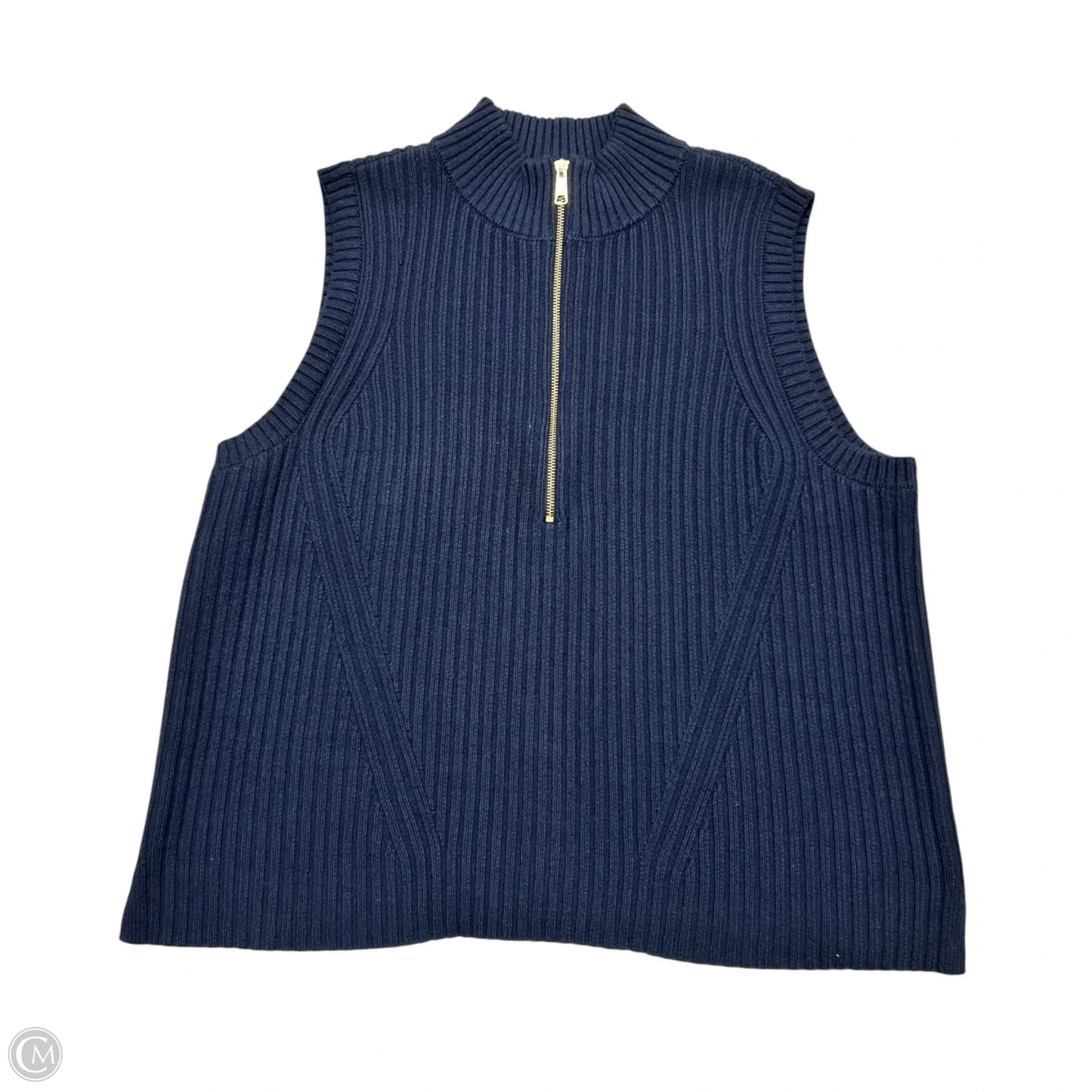 Vest Sweater By Talbots In Navy, Size: 2Xp