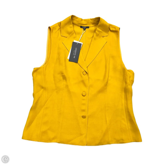 Top Sleeveless Designer By Lafayette 148 In Yellow, Size: 8