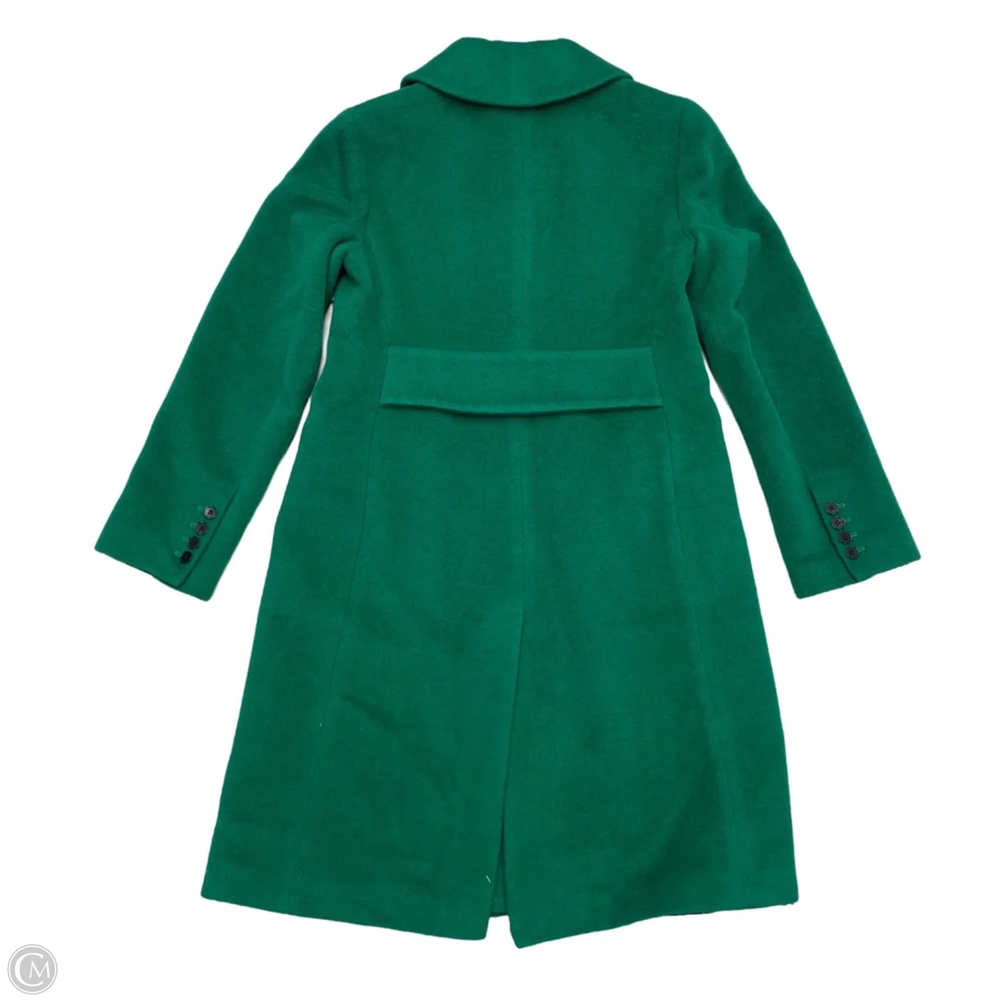 Coat Trench Coat By Talbots In Green, Size: S