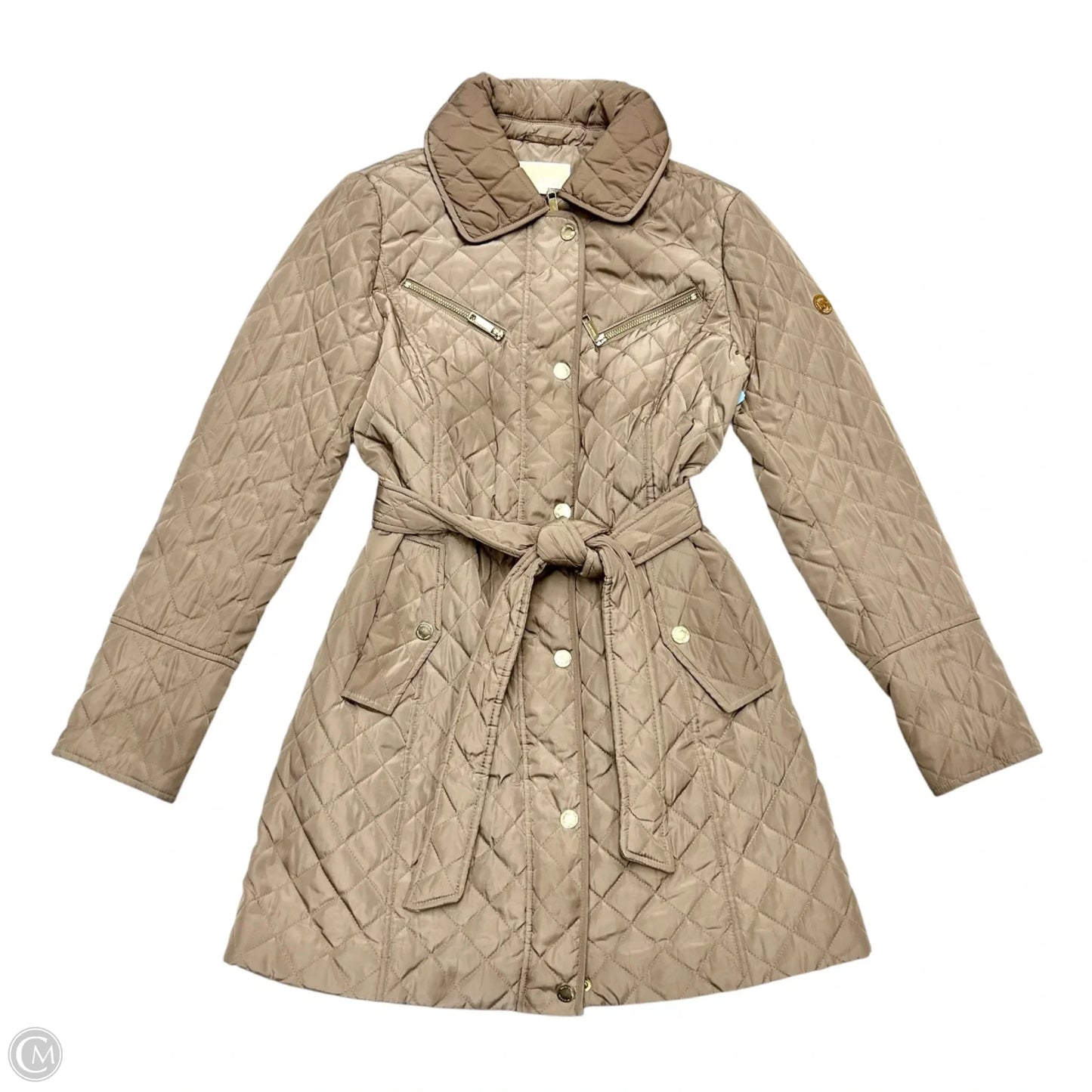Coat Puffer & Quilted By Michael By Michael Kors In Beige, Size: M