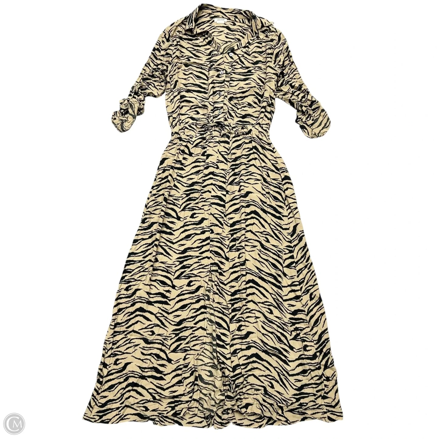 Dress Casual Maxi By Zadig And Voltaire In Black & Tan, Size: Xs