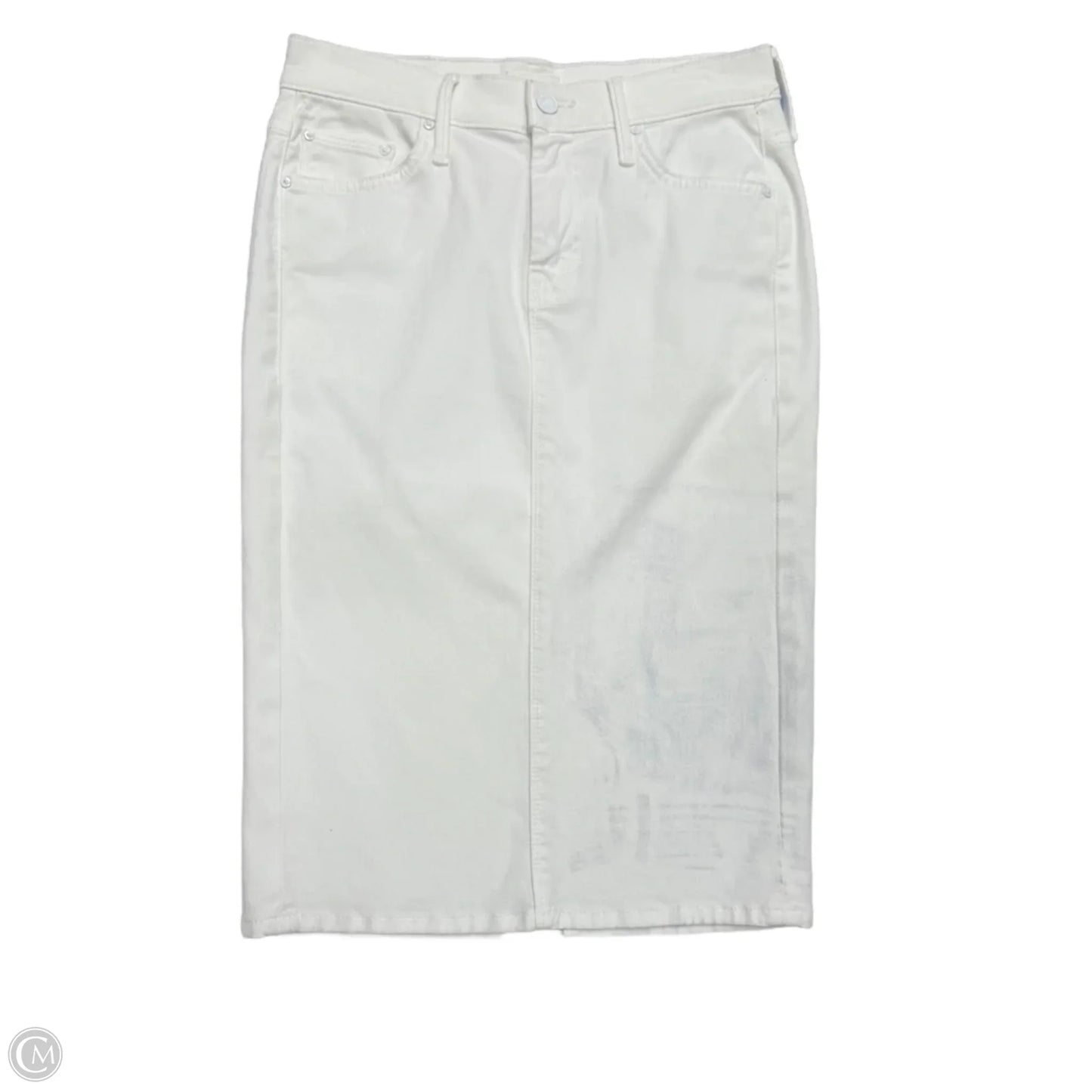 Skirt Midi By Mother In White Denim, Size: 4