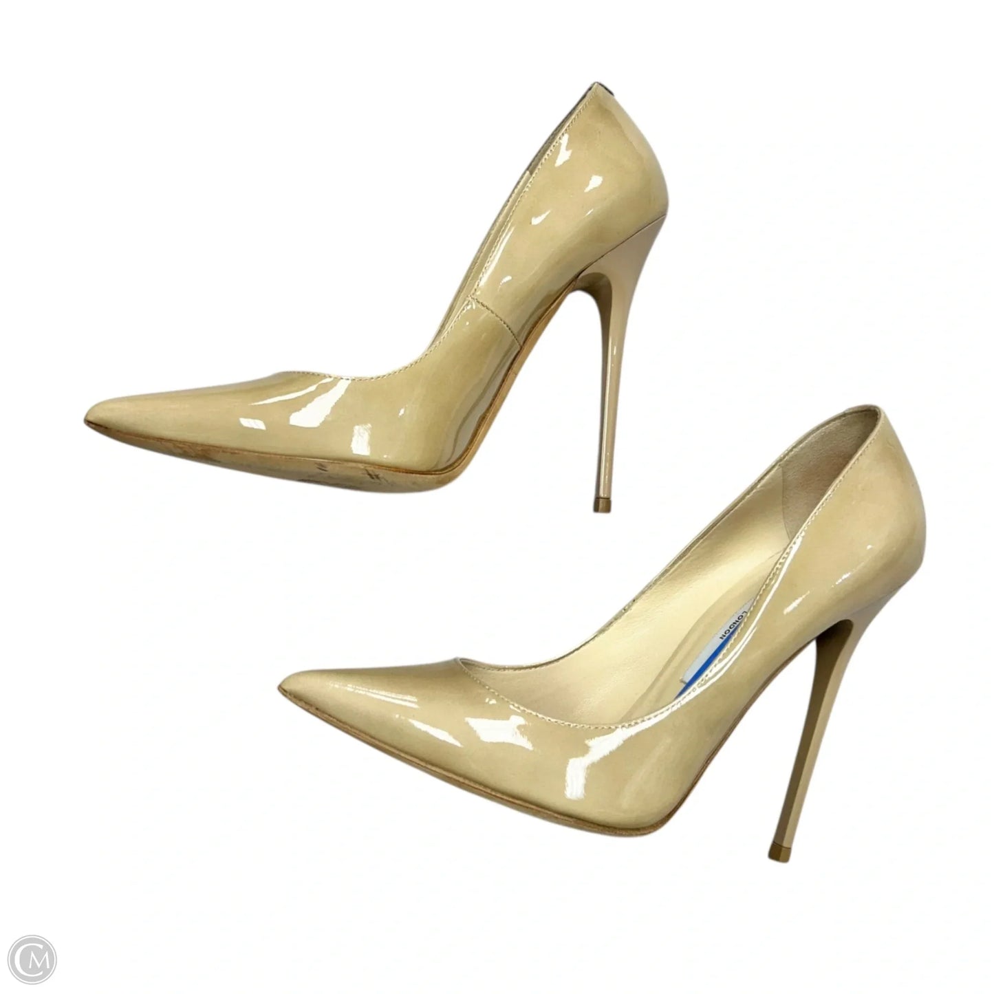 Shoes Luxury Designer By Jimmy Choo In Tan, Size: 6.5