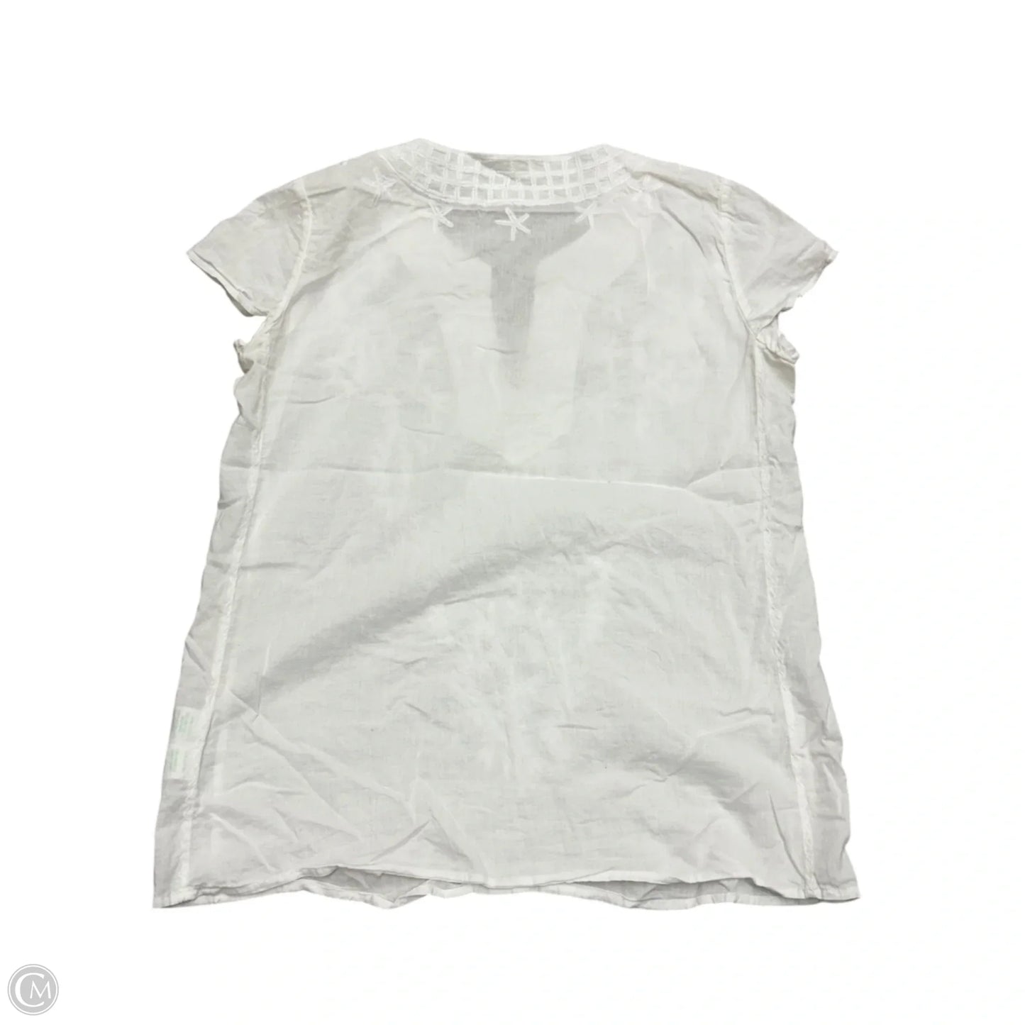 Top Short Sleeve Designer By Lilly Pulitzer In White, Size: S