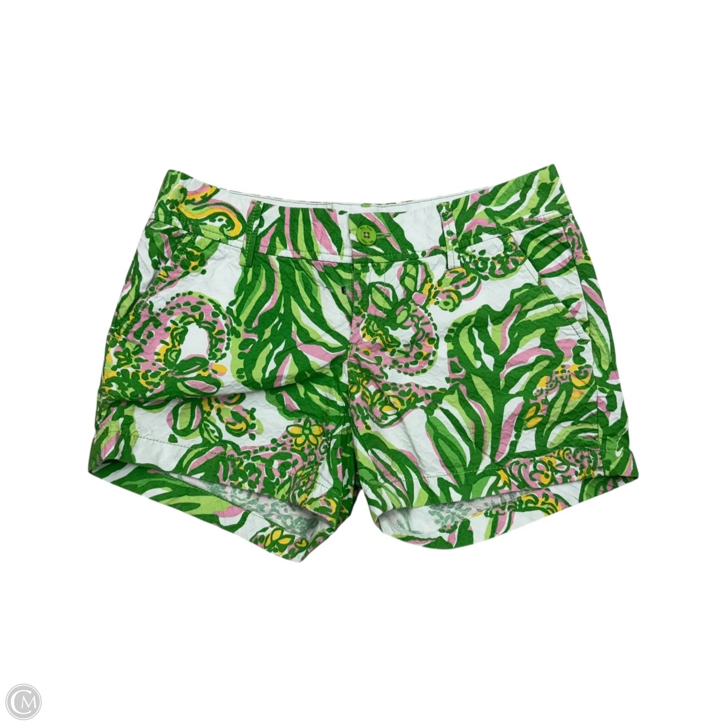 Shorts Designer By Lilly Pulitzer In Green & White, Size: 4